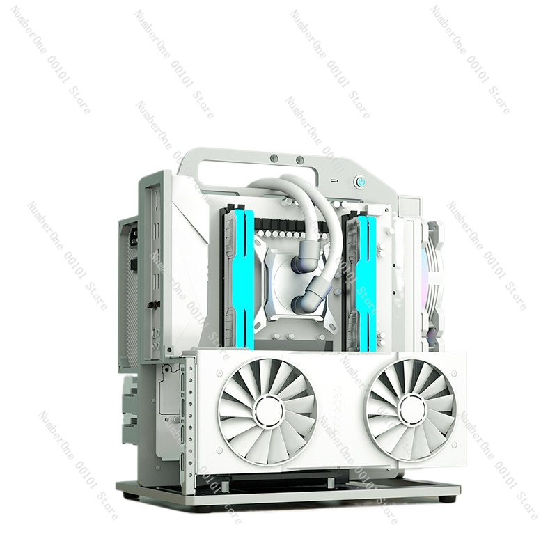 Aluminum Open Frame Test Bench Water Cooling - MATX Moederbord Aluminiumlegering Rack Chassis Handvat