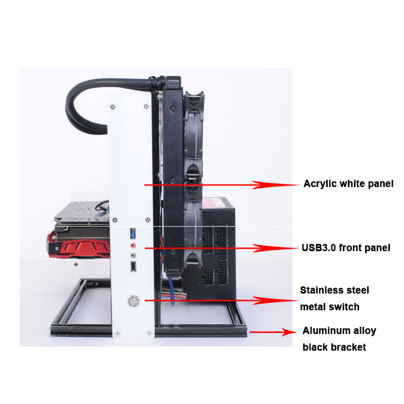 Waterkoeling Aluminium Testban - Aluminum Open Frame Test Bench Water Cooling recensie en prijs