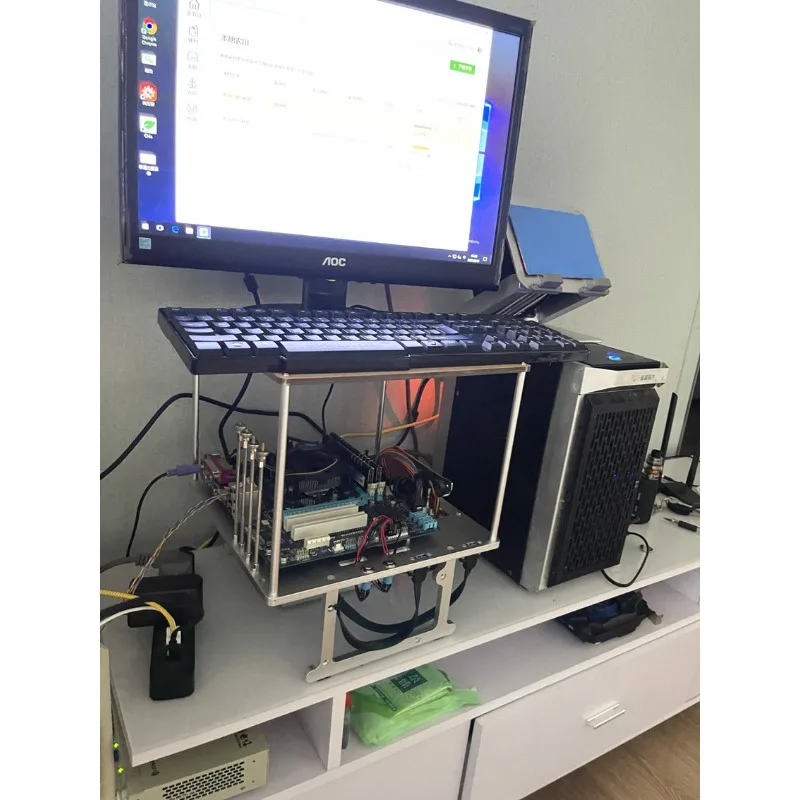 Open frame aluminium computerk - Aluminum Open Frame Test Bench Water Cooling recensie en prijs